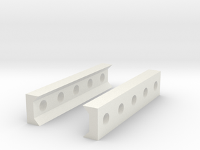 Low Profile Picatinny to Picatinny Clamp (5 Slots) in White Natural Versatile Plastic