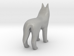 Standing Wolf in Aluminum