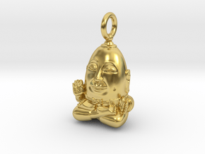Humpty Dumpty Buddha in Polished Brass