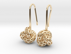 D-Strutura Soft. Smooth Rounded Earrings. in 14K Yellow Gold