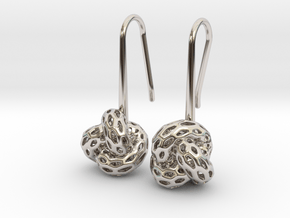 D-Strutura Soft. Smooth Rounded Earrings. in Platinum