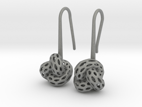 D-Strutura Soft. Smooth Rounded Earrings. in Gray PA12