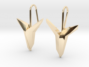 YOUNIVERSAL Asymetric  Earrings in 14K Yellow Gold