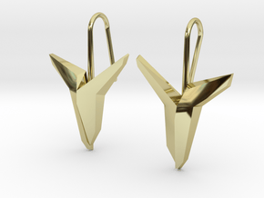 YOUNIVERSAL Asymetric  Earrings in 18k Gold Plated Brass