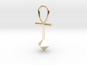 Octahedron energy pendant in 14K Yellow Gold