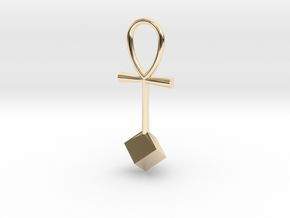 Cube energy pendant in 14k Gold Plated Brass