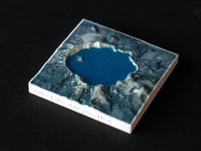 Crater Lake, Oregon, USA, 1:250000 Explorer in Natural Full Color Sandstone
