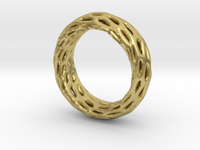 Trous Ring S11 in Natural Brass