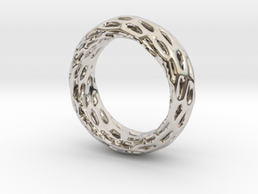 Trous Ring S11 in Rhodium Plated Brass