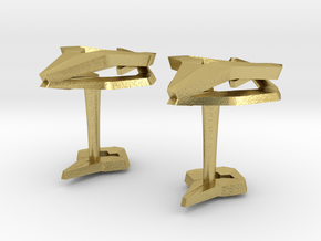 HEAD TO HEAD Matchless, Cufflinks in Natural Brass