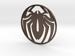Tsuba spidey, thank you Stan , by Stef, and Pascal in Polished Bronze Steel