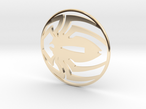 Tsuba spidey, thank you Stan , by Stef, and Pascal in 14k Gold Plated Brass
