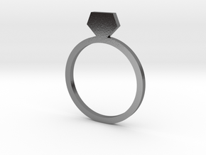Diamond 12.37mm in Polished Silver
