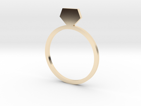 Diamond 14.56mm in 14k Gold Plated Brass