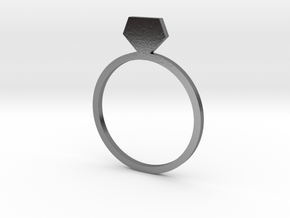 Diamond 15.27mm in Polished Silver