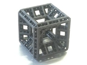 Fractal Hypercube Pendant in Black PA12