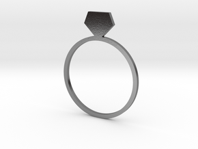 Diamond 18.19mm in Polished Silver