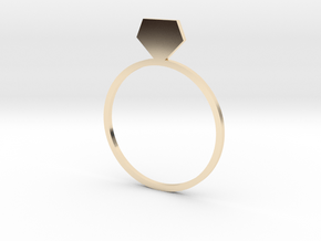 Diamond 19.84mm in 14k Gold Plated Brass