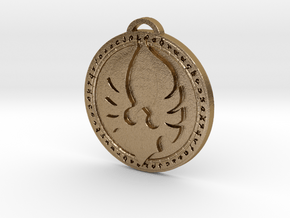 Blood Knight Faction Medallion in Polished Gold Steel
