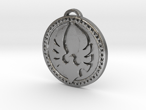 Blood Knight Faction Medallion in Natural Silver
