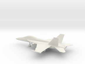 Boeing F/A-18F Super Hornet in White Natural Versatile Plastic: 1:87 - HO