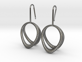 D-STRUCTURA Duo Earrings. Structured Chic in Polished Silver