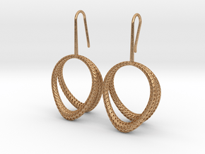 D-STRUCTURA Duo Earrings. Structured Chic in Natural Bronze