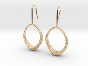 D-STRUCTURA IRIS Earrings. Structured Chic in 14k Gold Plated Brass