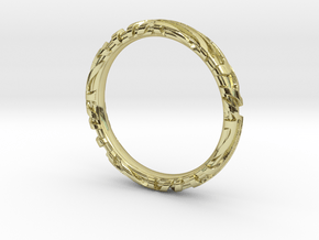 Wedding Ring Zebra 3 mm in 18k Gold Plated Brass: 7.75 / 55.875