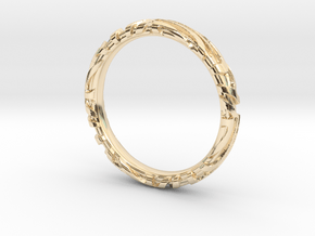 Wedding Ring Zebra 3 mm in 14K Yellow Gold: 6.25 / 52.125