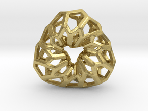  D-STRUCTURA 3T Pendant. in Natural Brass