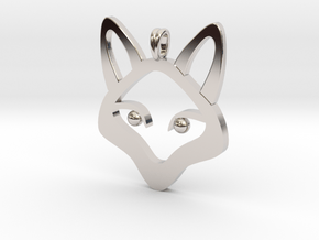 Small Fox 14K Gold Jewelry Necklace  in Platinum