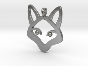 Small Fox 14K Gold Jewelry Necklace  in Natural Silver