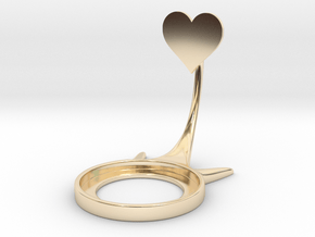Valentine Heart in 14k Gold Plated Brass