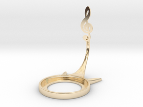 Symbol Music in 14k Gold Plated Brass