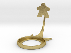 Symbol Meeple in Natural Brass