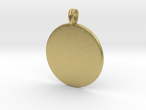 Initial charm jewelry pendant in Natural Brass