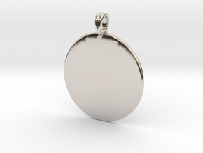 Initial charm jewelry pendant in Rhodium Plated Brass