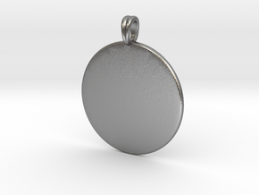 Initial charm jewelry pendant in Natural Silver
