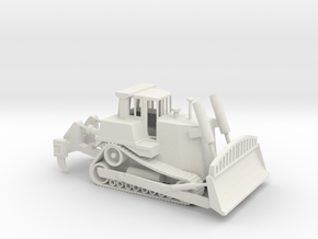 1/87 Scale Caterpillar D9 Bulldozer in White Natural Versatile Plastic