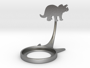 Dinosaur Triceratops in Natural Silver
