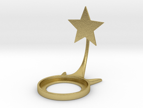 Christmas Star in Natural Brass