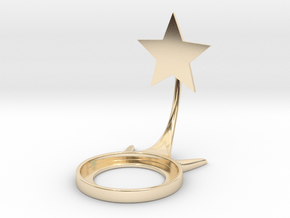 Christmas Star in 14k Gold Plated Brass
