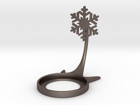 Christmas Snowflake in Polished Bronzed-Silver Steel