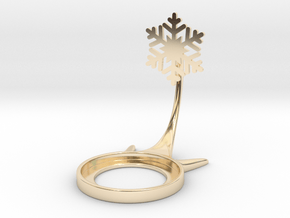 Christmas Snowflake in 14k Gold Plated Brass