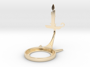 Christmas Candle Thin in 14K Yellow Gold