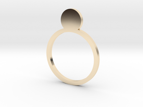 Pearl 12.37mm in 14k Gold Plated Brass