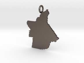 Butte County Pendant in Polished Bronzed-Silver Steel