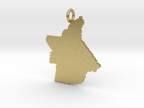 Butte County Pendant in Natural Brass