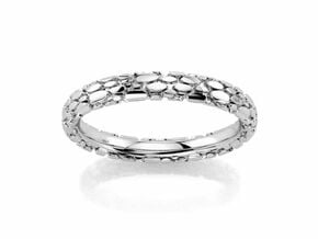 Wedding Ring Snake 3 mm in Polished Silver: 6.25 / 52.125